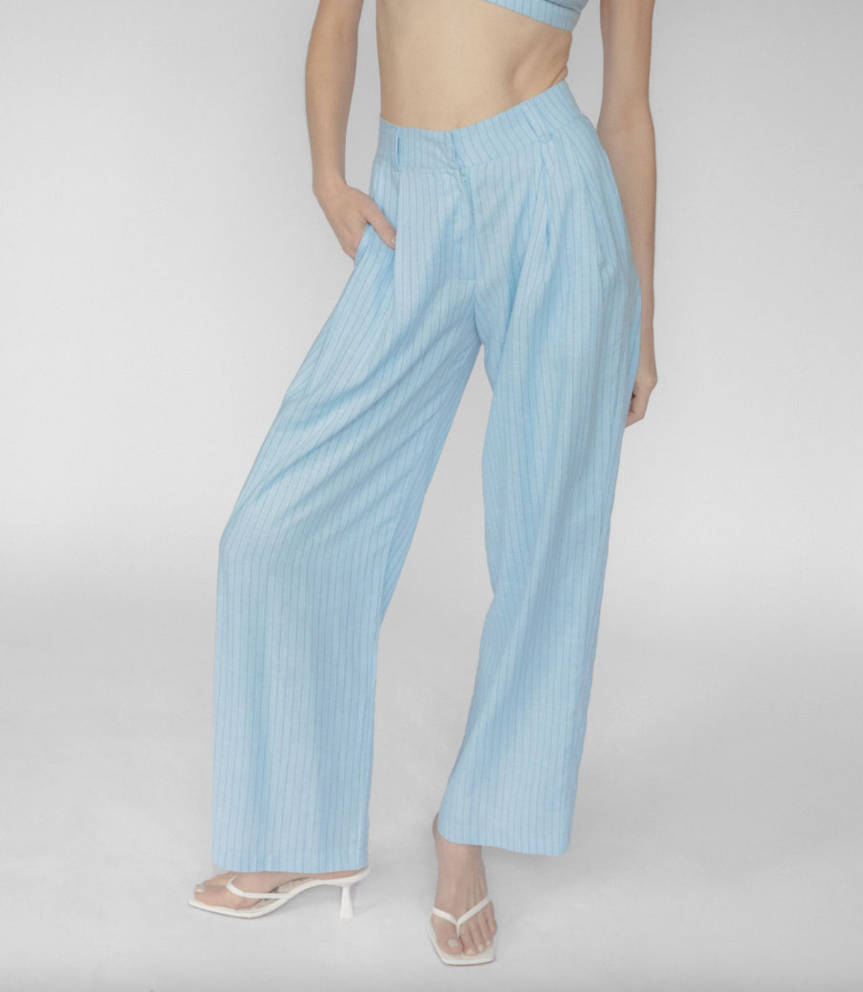 Susan Blue Linen Pants